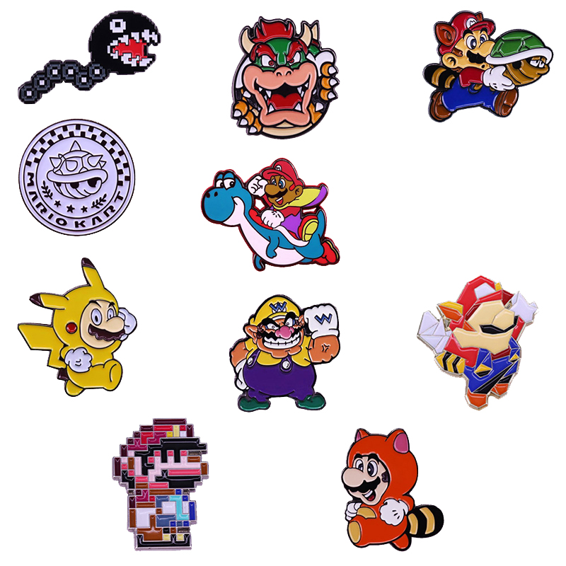 Retro Gaming Gifts - classic game enamel pin set badge