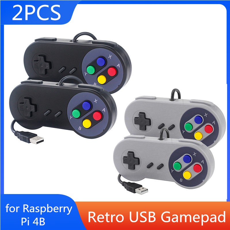 Retro Gaming With Raspberry Pi - 2PCs USB Gamepad Retro Gaming Joystick