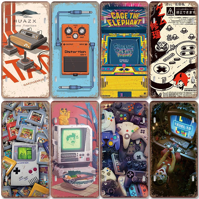 Retro Gaming For Tv - Vintage Gaming Metal Sign Retro Game