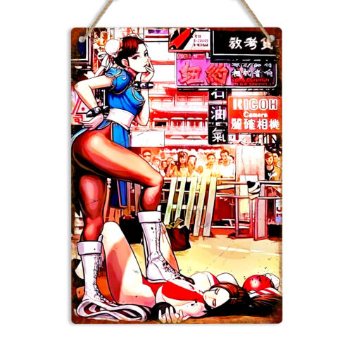 Retro Gaming Gifts - Chun Li Retro Gaming Metal Wall