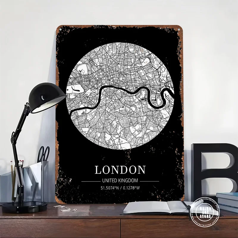 London City Map Tin Plaque Pos - Retro Gaming In London review and price