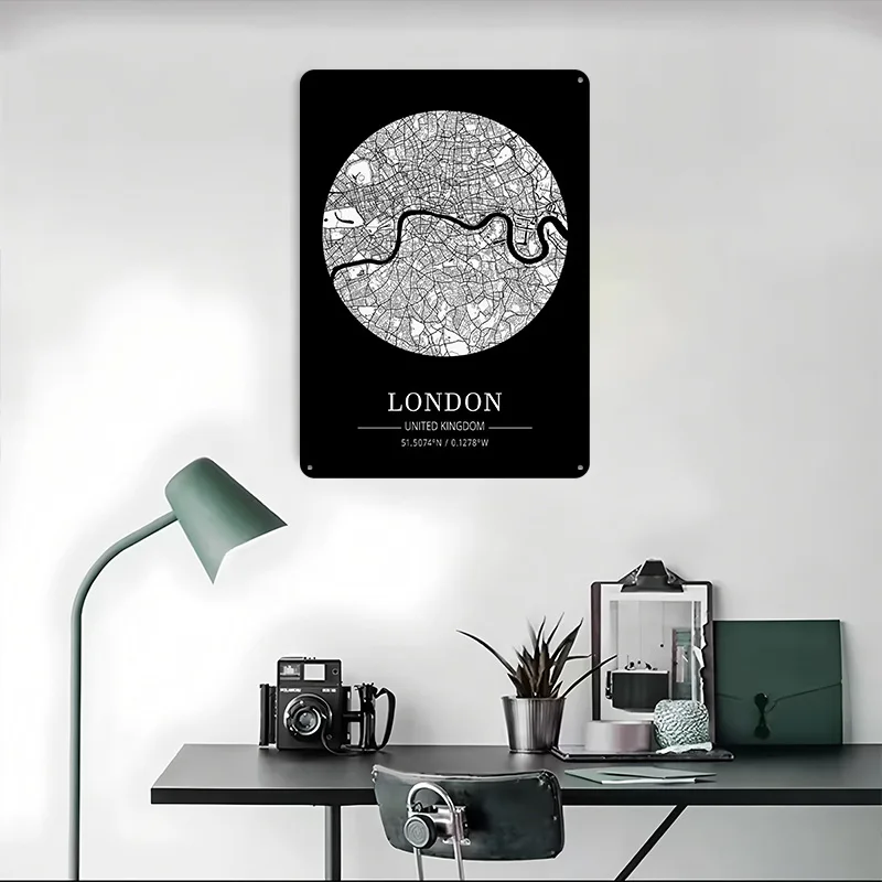 London City Map Tin Plaque Pos - Retro Gaming In London review and price