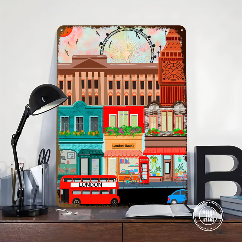 London Travel Tinplate Poster  - Retro Gaming In London review and price