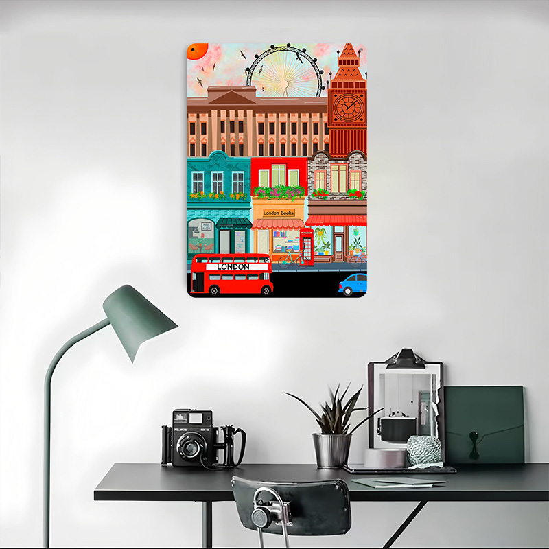 London Travel Tinplate Poster  - Retro Gaming In London review and price