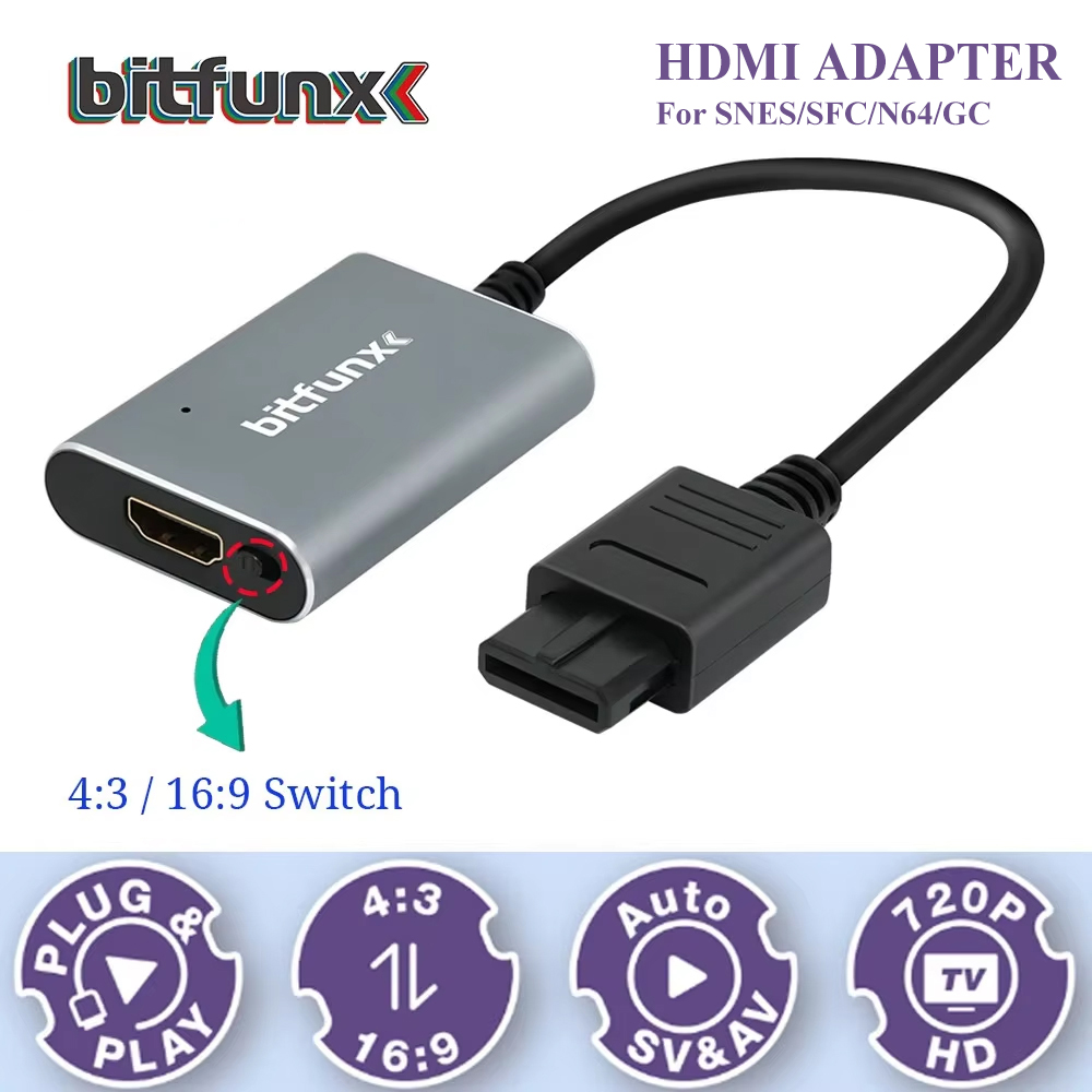 Bitfunx 720P Svideo / AV To HD - Retro Gaming Emulator review and price