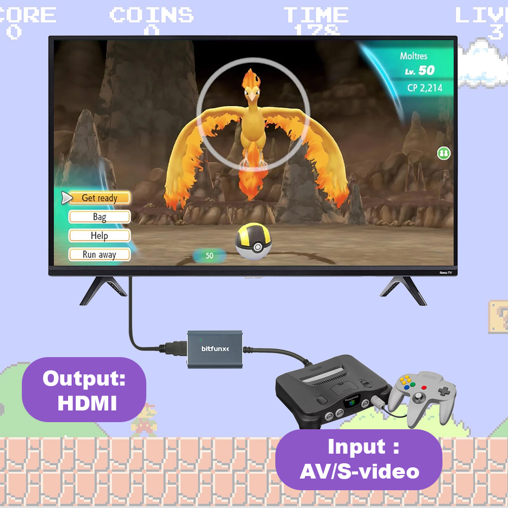 Bitfunx 720P Svideo / AV To HD - Retro Gaming Emulator review and price