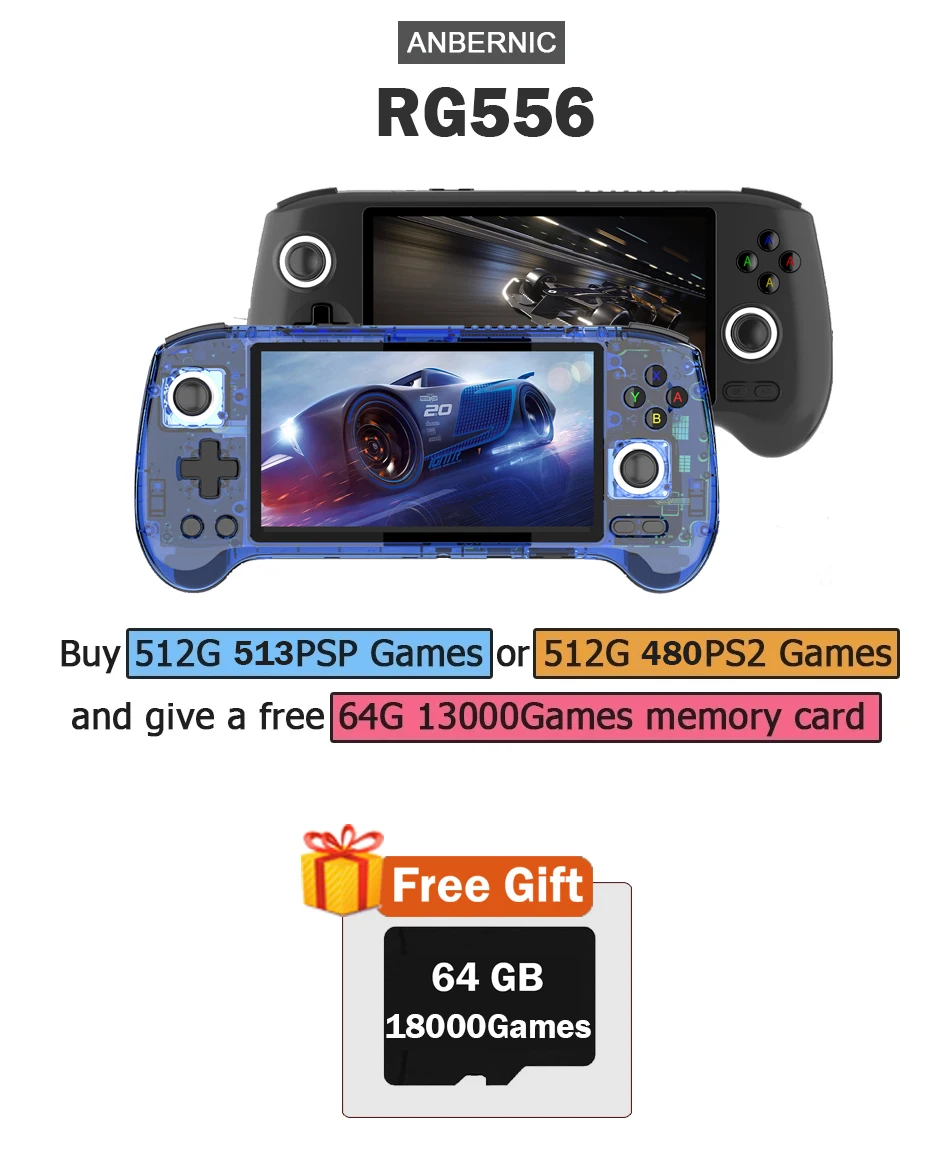 ANBERNIC RG556 Handheld Game C - Retro Gaming Anbernic review and price
